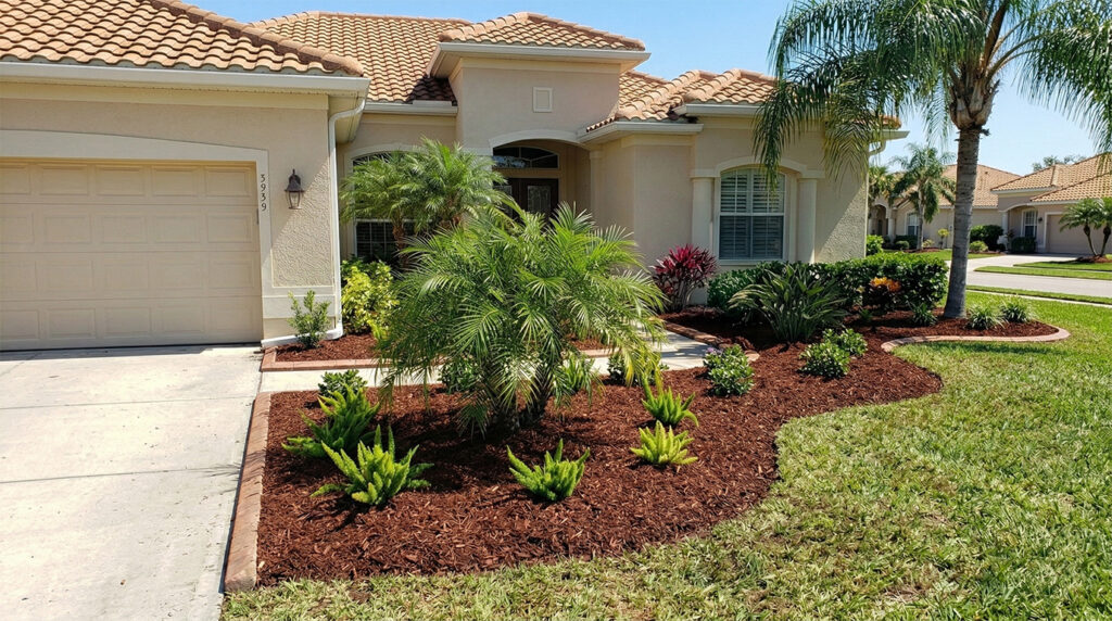 Beautiful Mulch Installation for Landscape Beds at McGuire's Outdoors, Land O Lakes FL